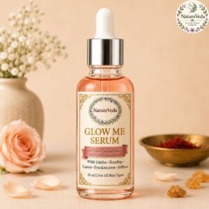 Ayurvedic Glow Serum with Jojoba, Rosehip & Saffron | Nature Veda