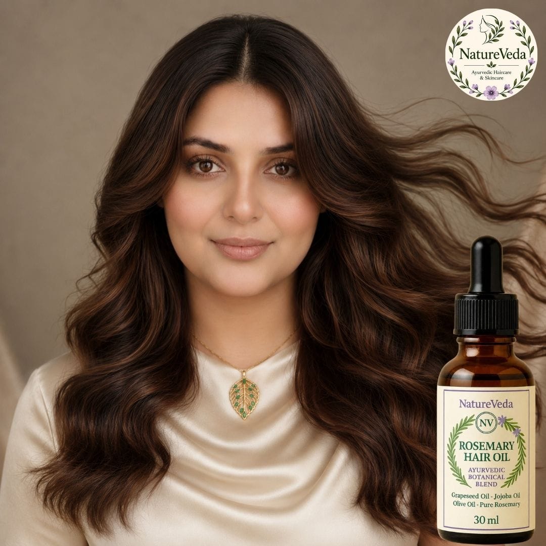 Nature Veda Rosemary Hair Oil – With Grapeseed, Olive & Jojoba Oils 30ml - Image 2