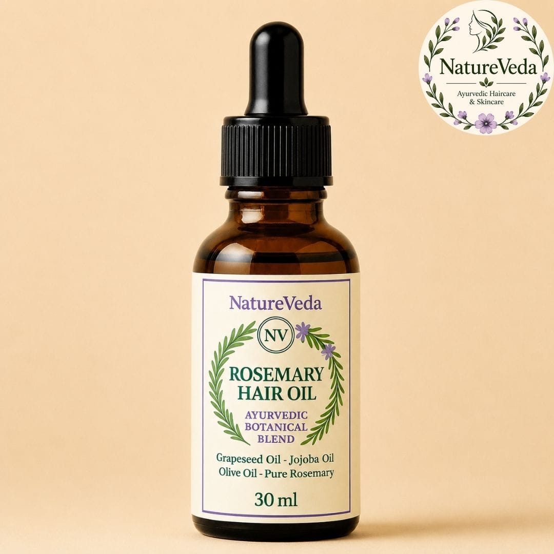 Nature Veda Rosemary Hair Oil – With Grapeseed, Olive & Jojoba Oils 30ml